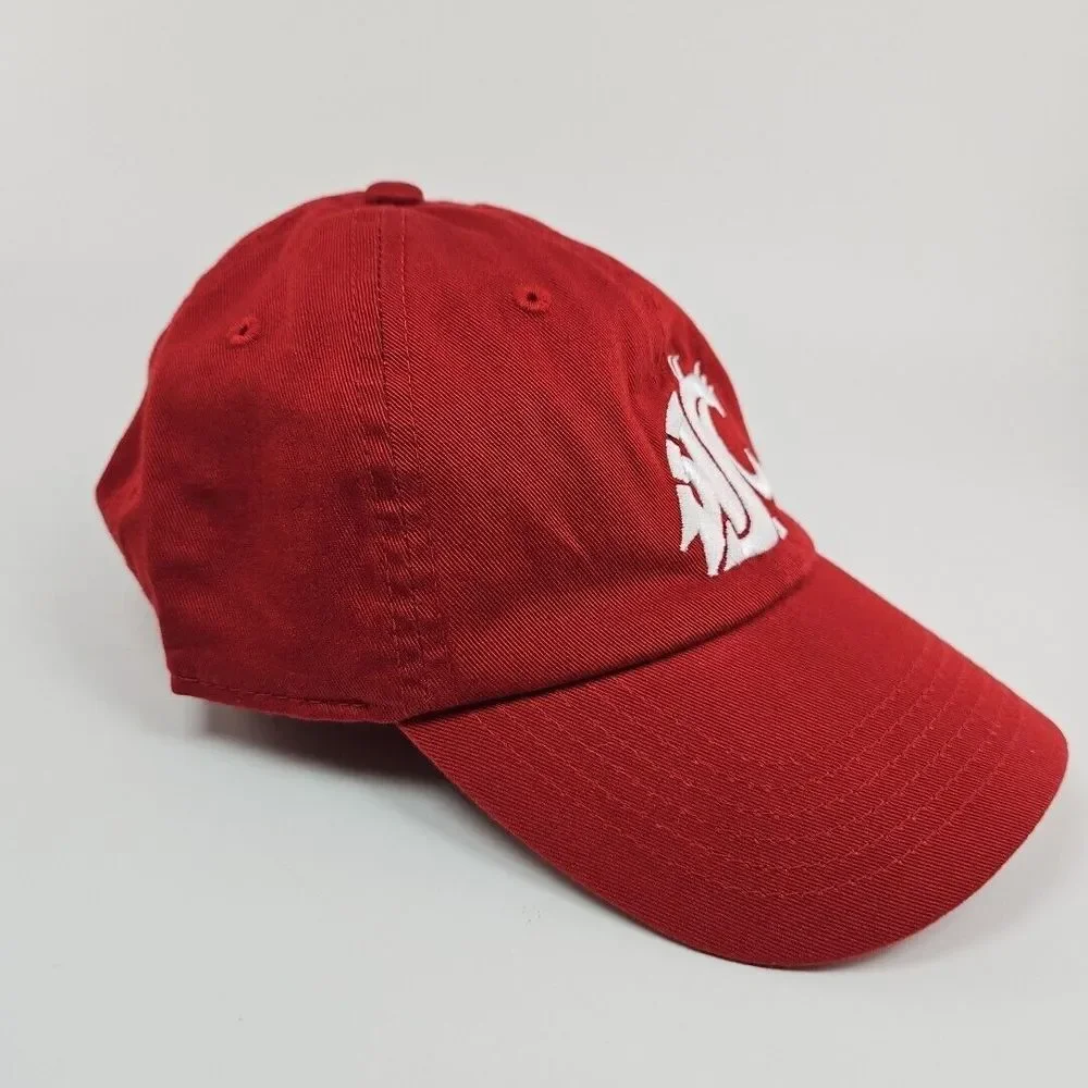 Washington State College WSC Cougars Red Baseball Cap Hat‎ Embroidered NCAA